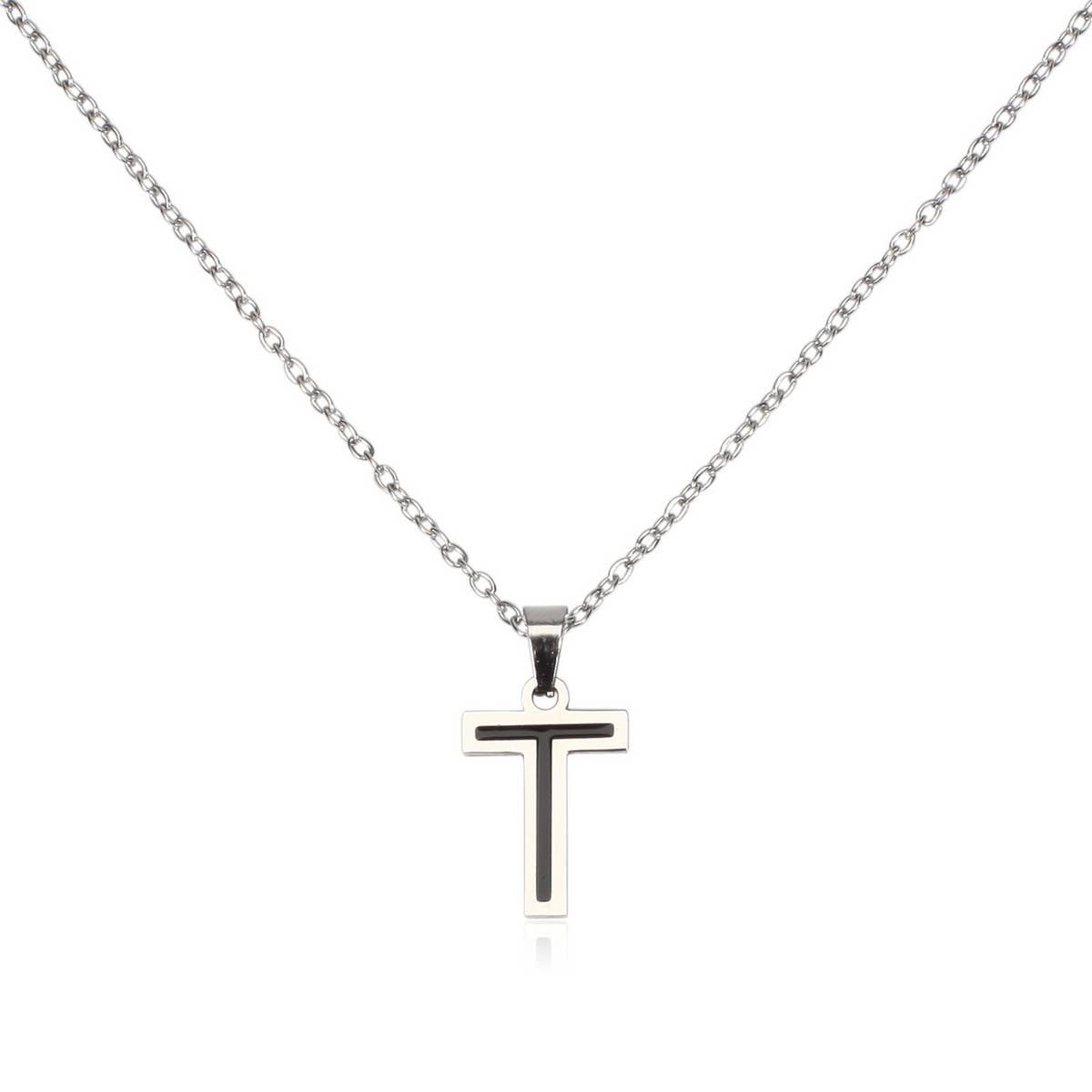 CWAJE05716_STAINLESS STEEL ALPHABET LETTER PENDANT NECKLACE