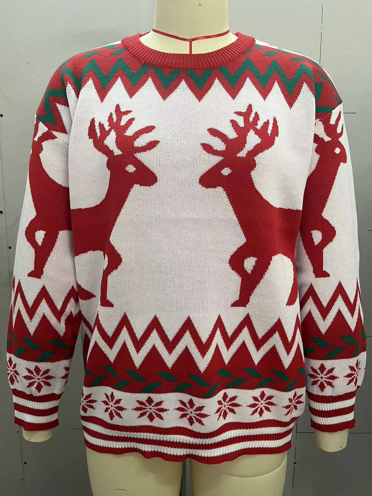 Christmas round-neck pullover knitted sweater