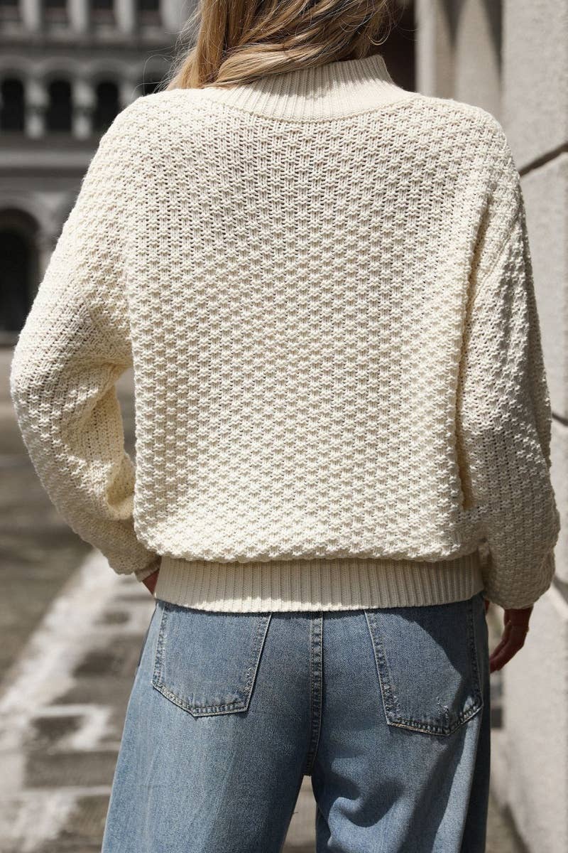 CWOSWL6492_TURTLENECK LONG-SLEEVED COMMUTER SWEATER