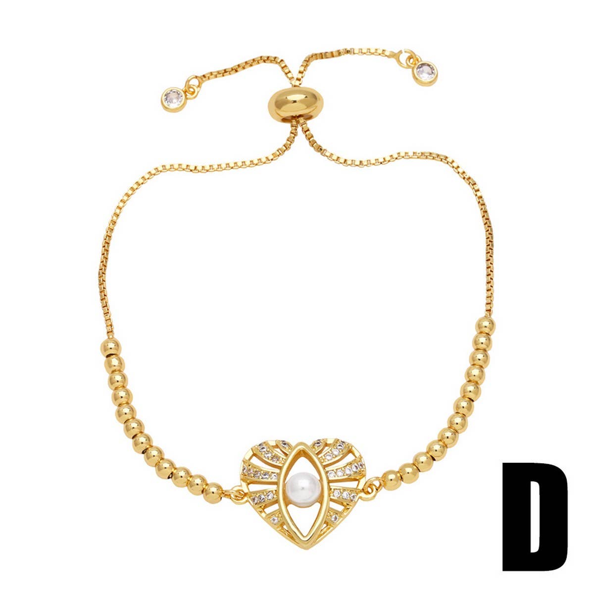 DEVIL'S EYE SET DIAMOND PEARL BRACELET
