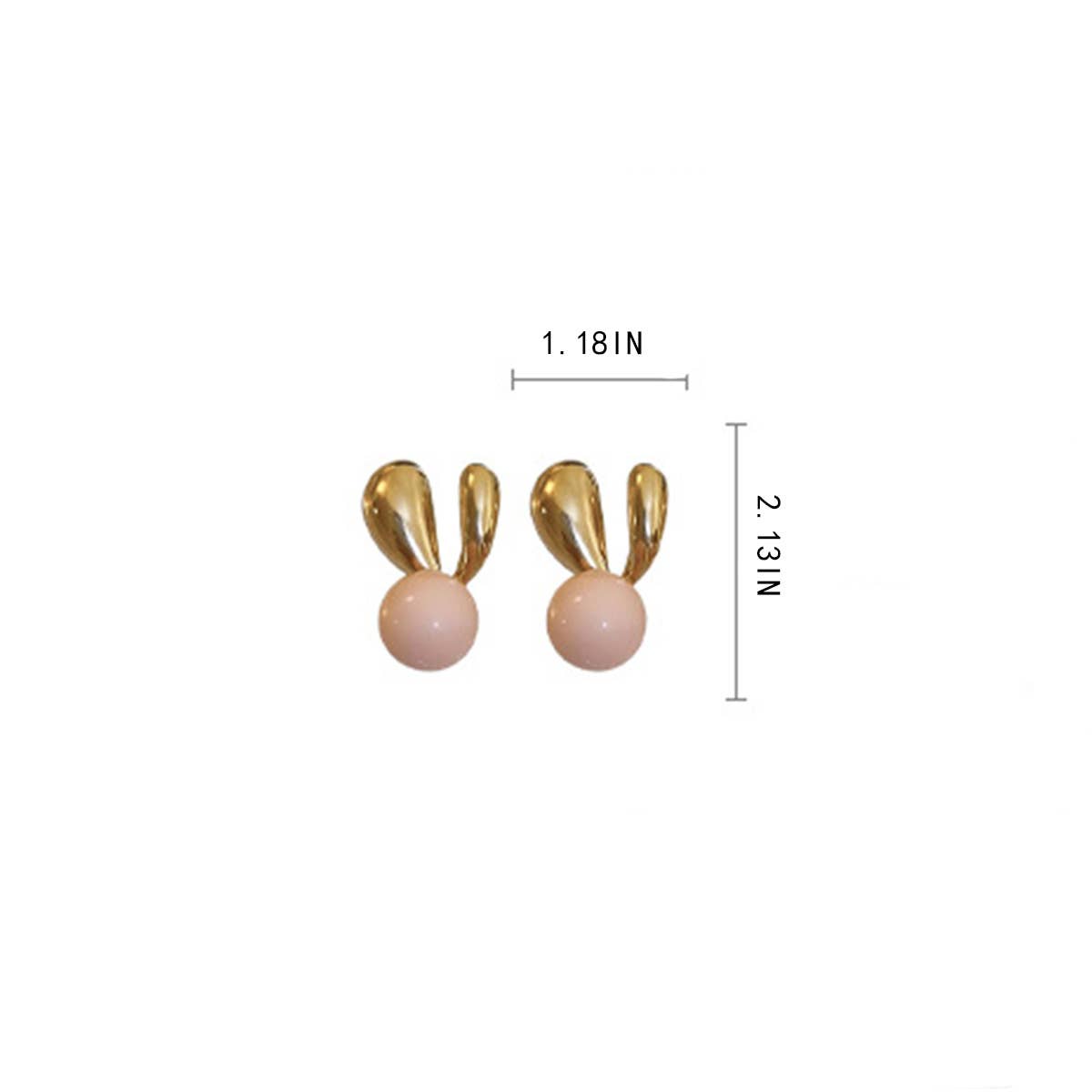 SMALL FRESH PINK LOVE EARRINGS_CWAJE2058