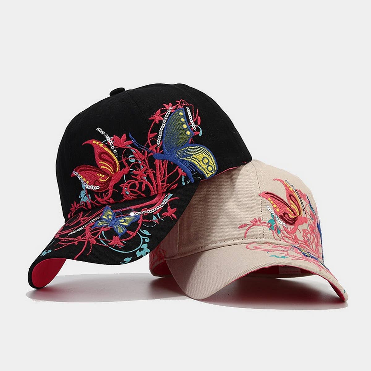 Butterfly Embroidery Baseball Cap, Women?™s Sun Hat CWAH1648