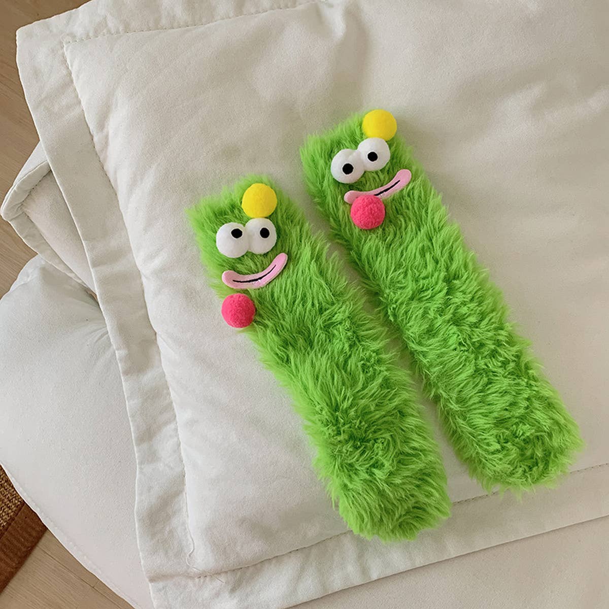 NEW CORAL FLEECE FUNNY UGLY CUTE THICKENED SOCKS