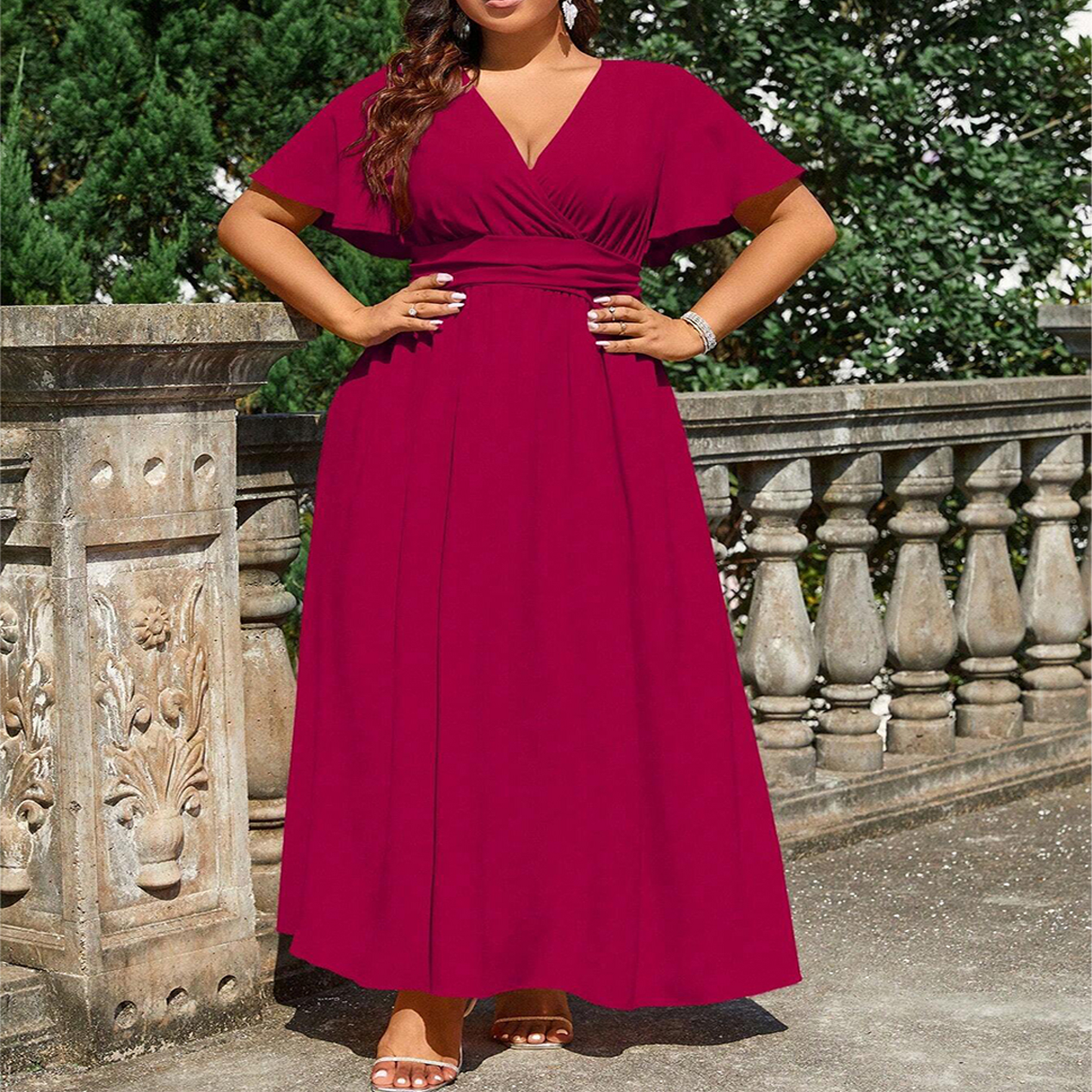 V-Neck Sleeveless Summer Beach Dress