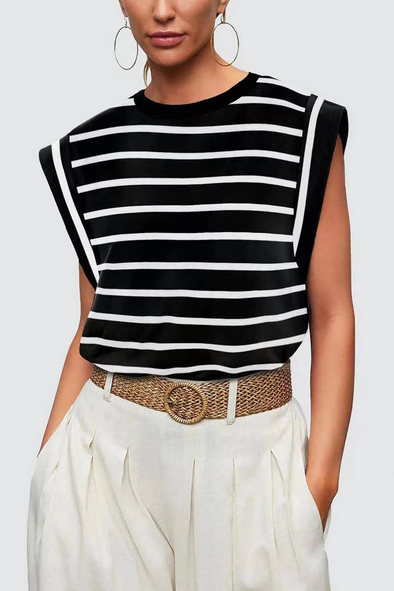 CWTTSL0241_Round Neck Sleeveless Knit Top