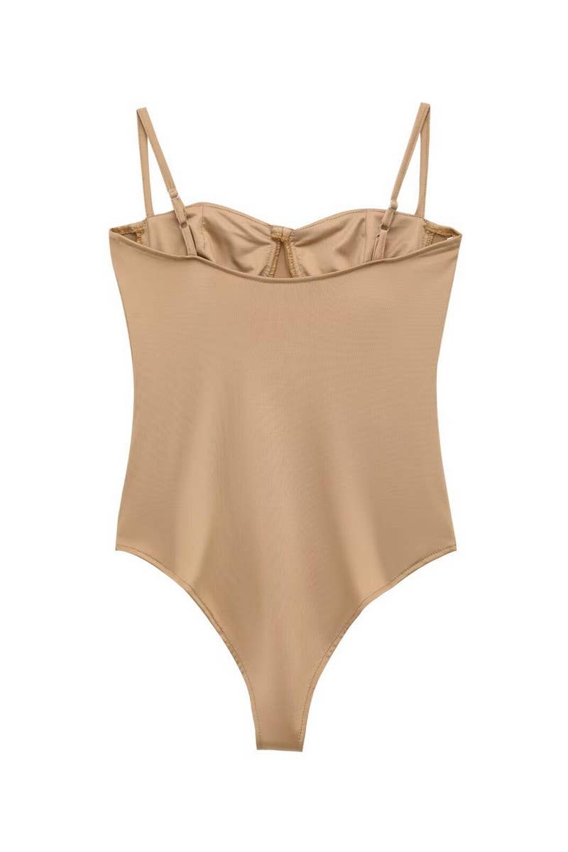 CWSJS1542_FASHIONABLE SATIN LINGERIE BODYSUIT