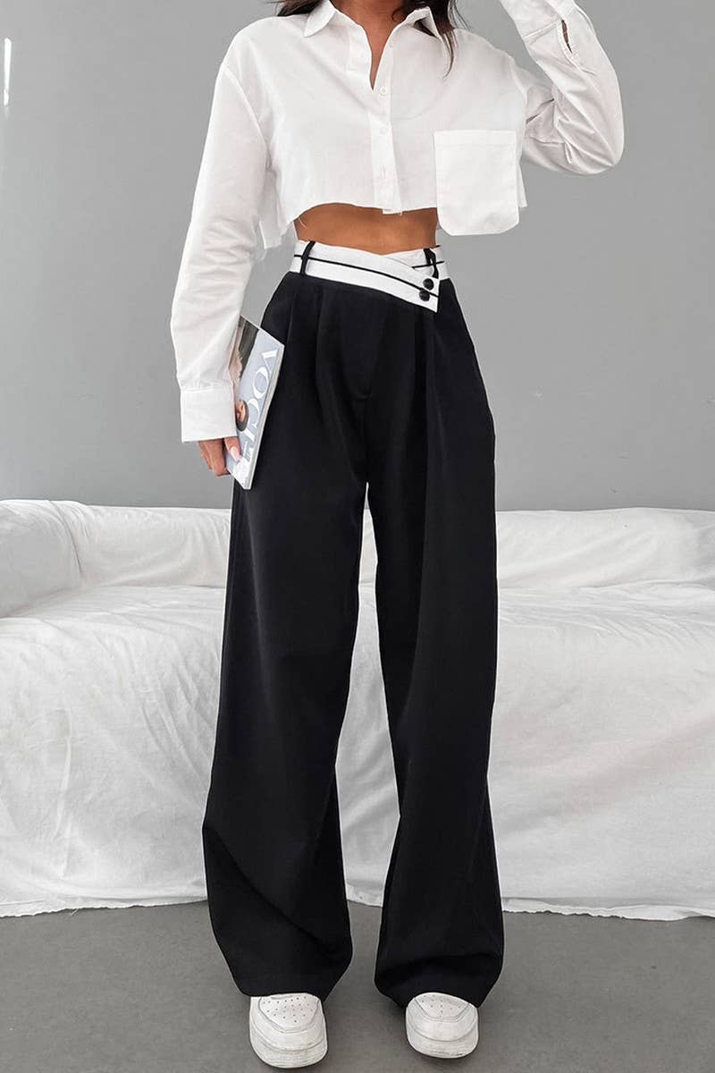 CWBLP1720_HIGH-WAISTED WIDE-LEG BLACK SUIT TROUSERS