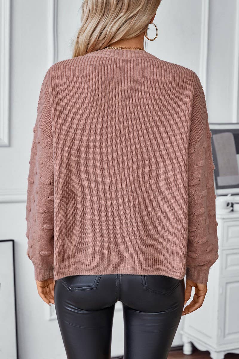 CWOSWL2882_SOLID POCKET PULLOVER KNIT SWEATER