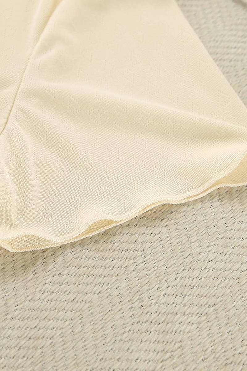 CWSPJ0202_DRAWSTRING SHORT-SLEEVED SHORTS HOME PAJAMAS SET