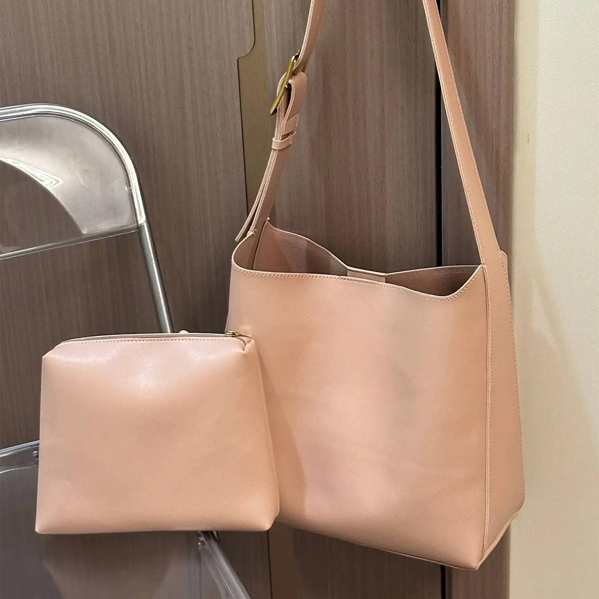 CWAB4831_CASUAL SIMPLE TWO-PIECE SHOULDER MESSENGER BAG