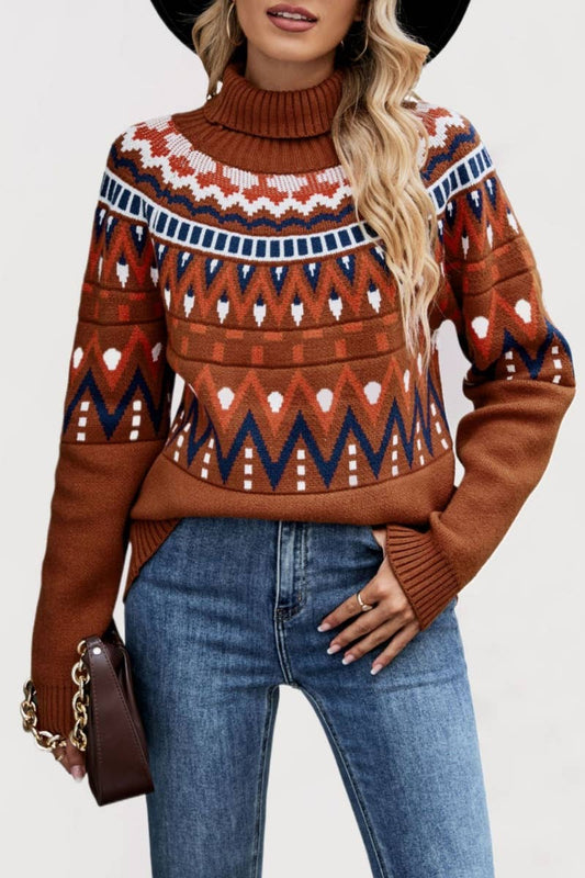 CWOSWL5821_WINTER TURTLENECK SWEATER WITH LONG SLEEVES