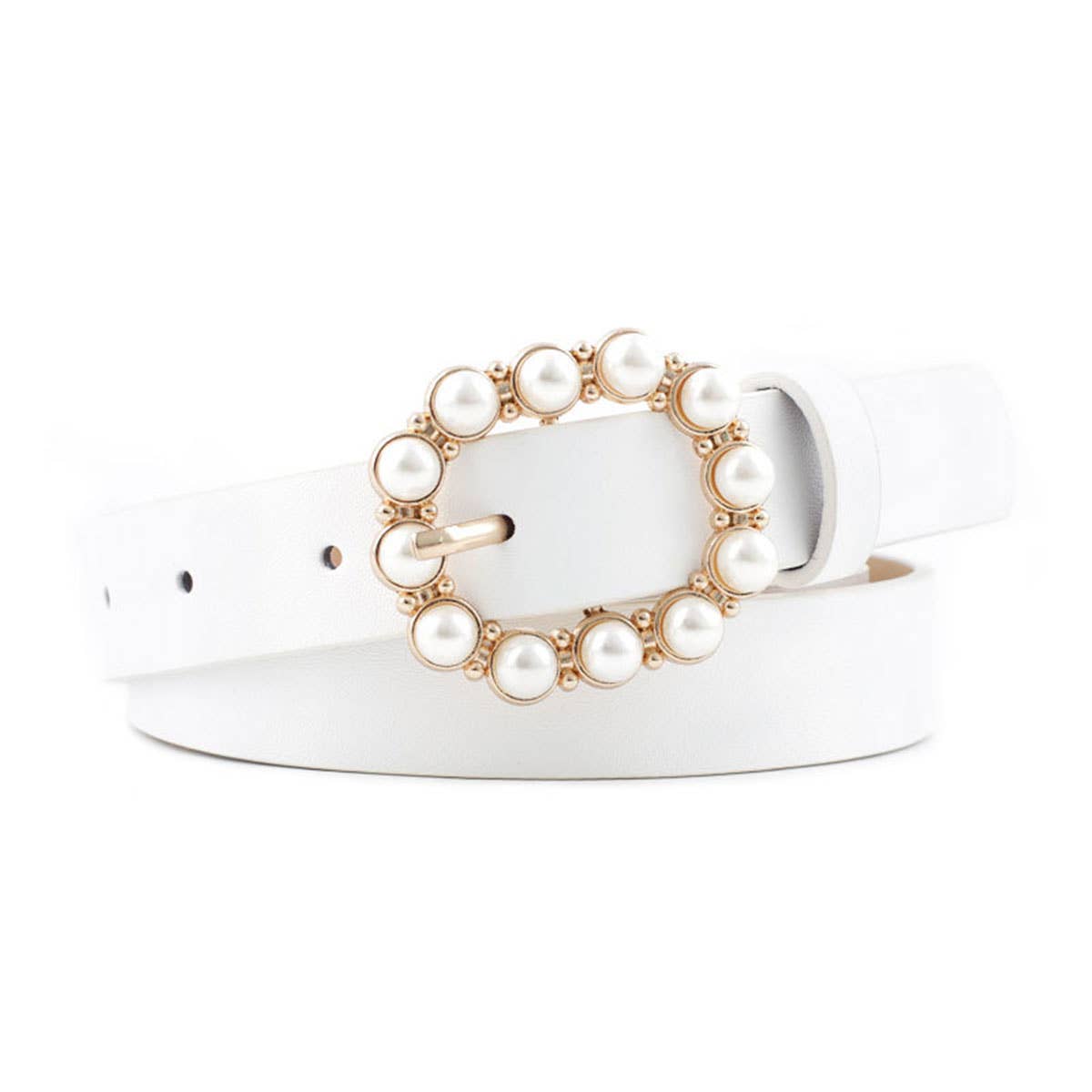 W 0.91"PEARL BUCKLE SLENDER BELT FOR DRESSES_CWABE0197
