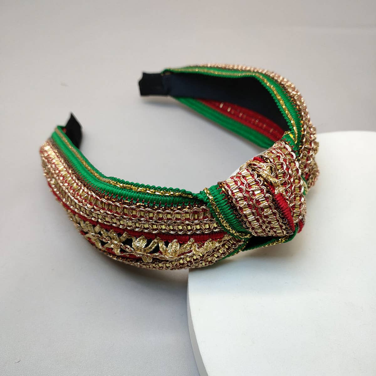 BRAIDED WIDE BAND NON-SLIP BOHEMIAN HEADBAND_CWAHA2603