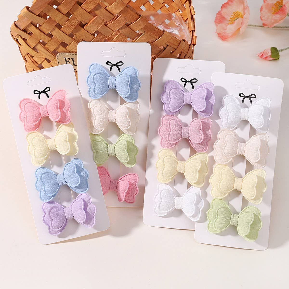 Double-Layer Butterfly Hair Clip Set for Kids