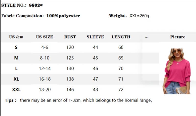 CWTBLL3199_LOOSE LARGE SIZE ROUND NECK SOLID COLOR TOP