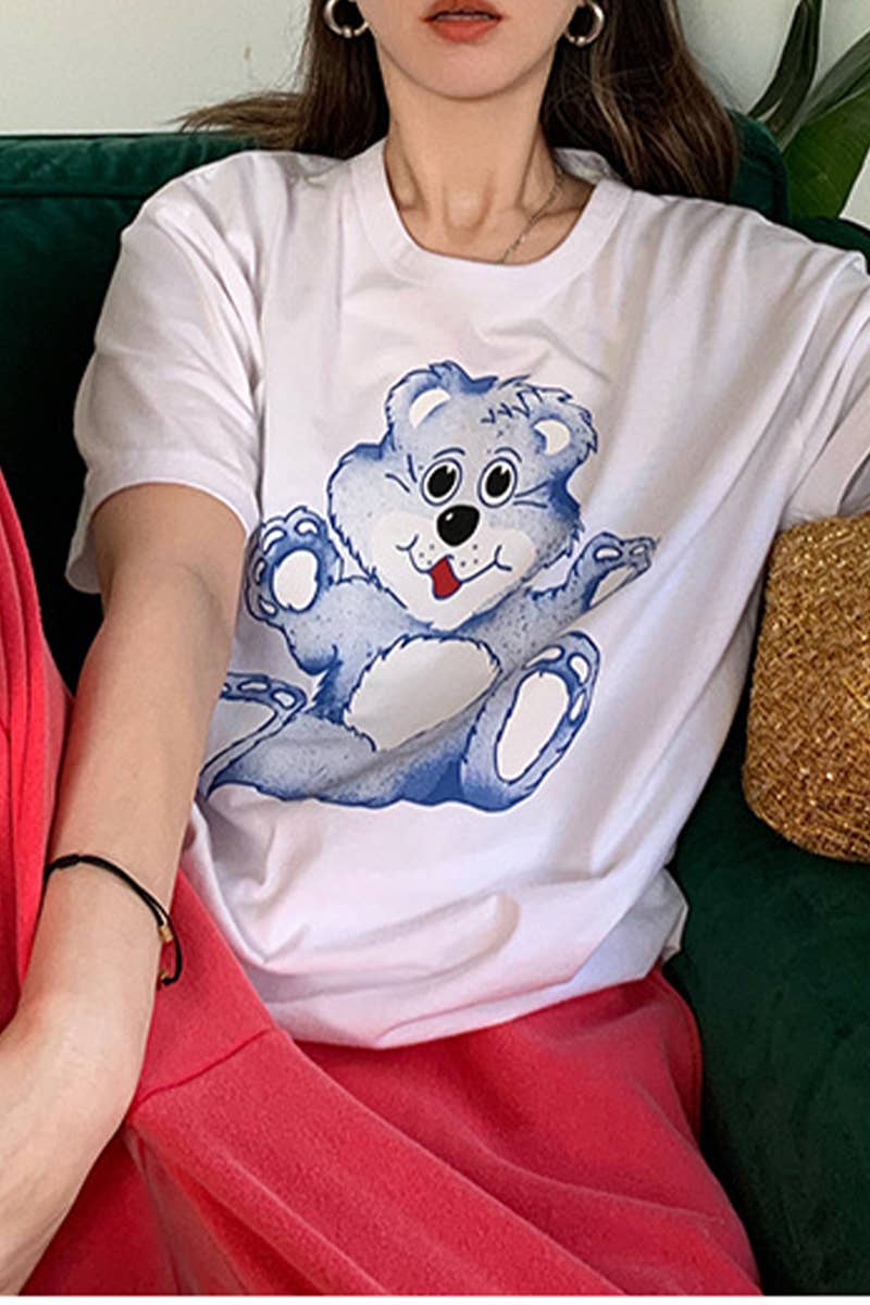 CWTTS0998_BLUE BEAR SHORT SLEEVE T SHIRT