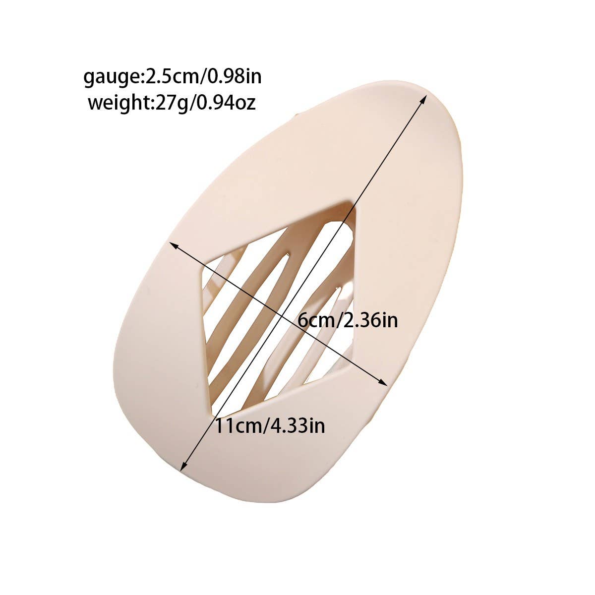 CWAHA07408_LEOPARD PRINT FLAT HAIR CLIP STYLISH GEOMETRIC