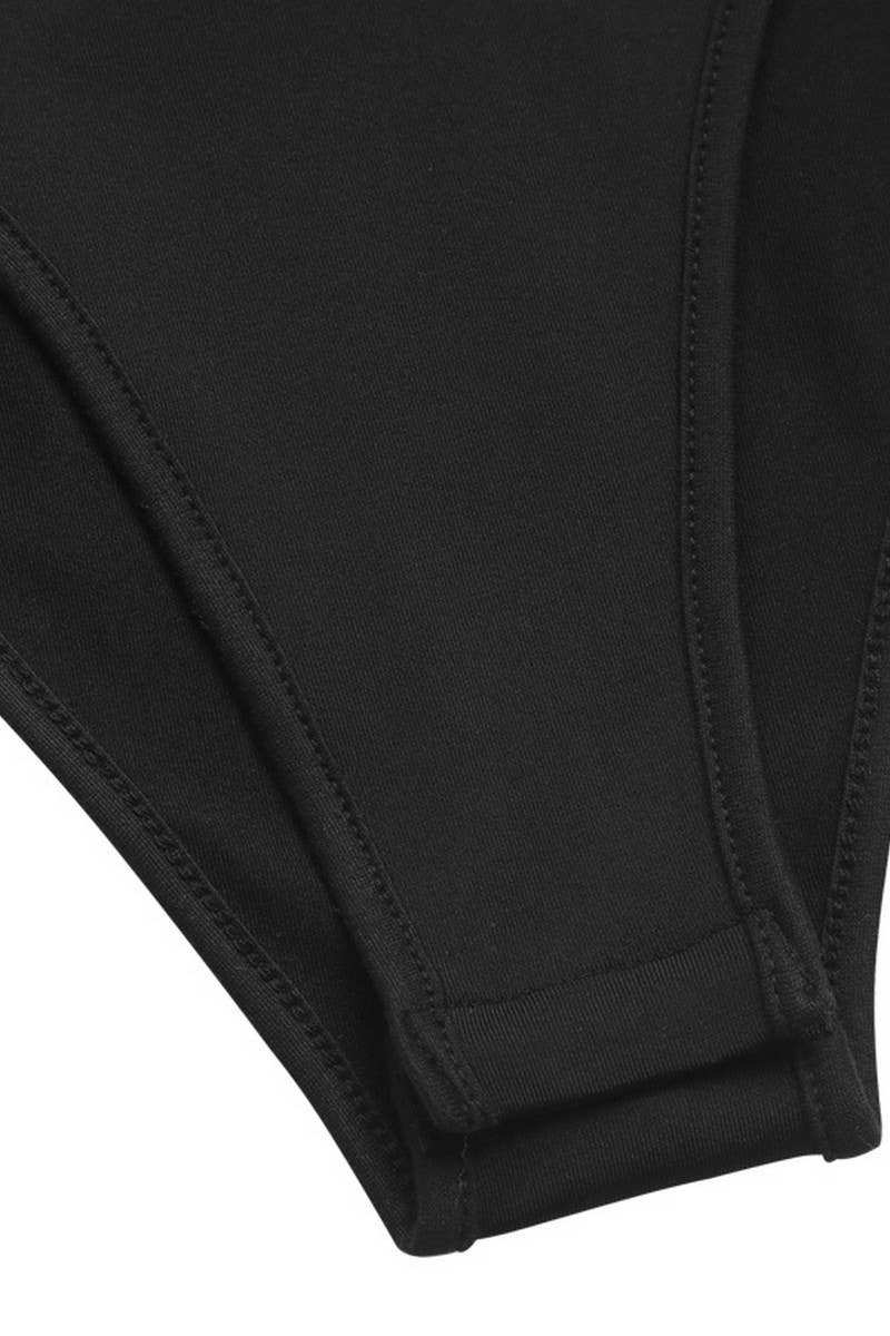 CWSBSL0113_TEMPERAMENT MESH SPLICING V-NECK JUMPSUIT