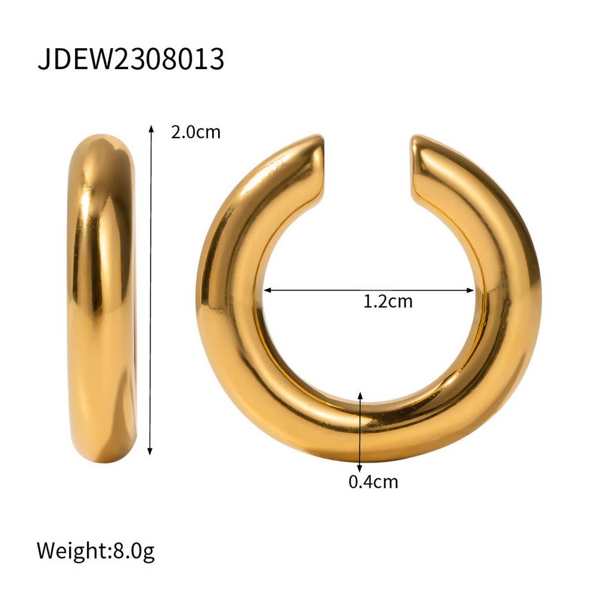 FASHIONABLE AND ELEGANT GOLD SIMPLE EARRINGS_CWASC1646