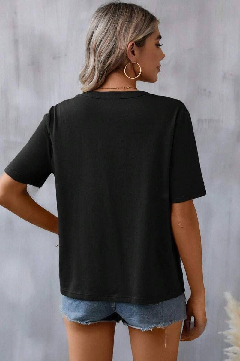 CWTBLS1118_EMBROIDERY PATCHWORK LACE LACE SHORT SLEEVE TOP