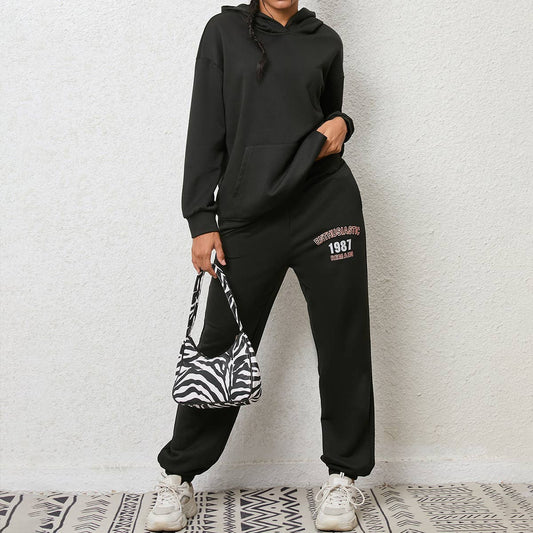 FLEECE HOODIE SWEATPANTS HOODIE FASHION SUIT