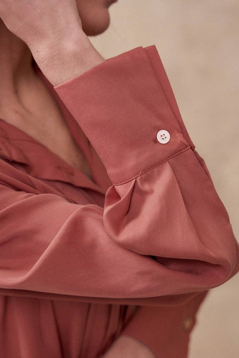 CWTBLL3703_SOLID COLOR SIMPLE BASIC BUTTON-DOWN SHIRT