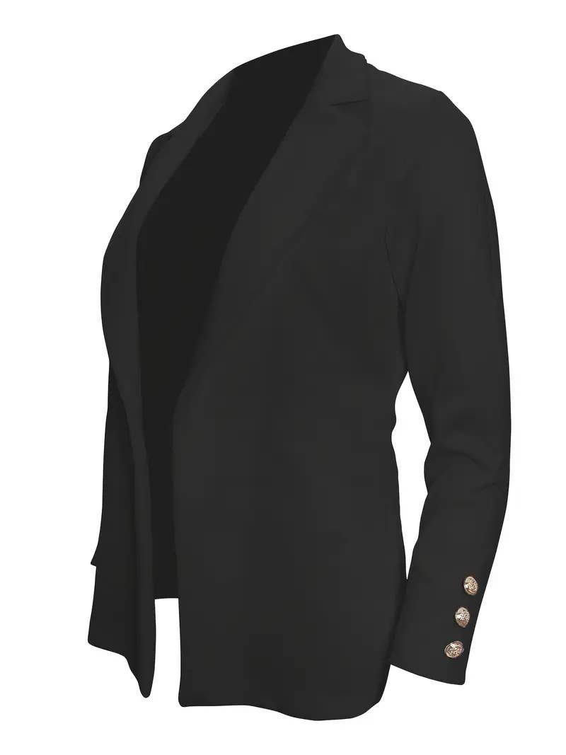 Fashionable and elegant solid-color lapel blazer