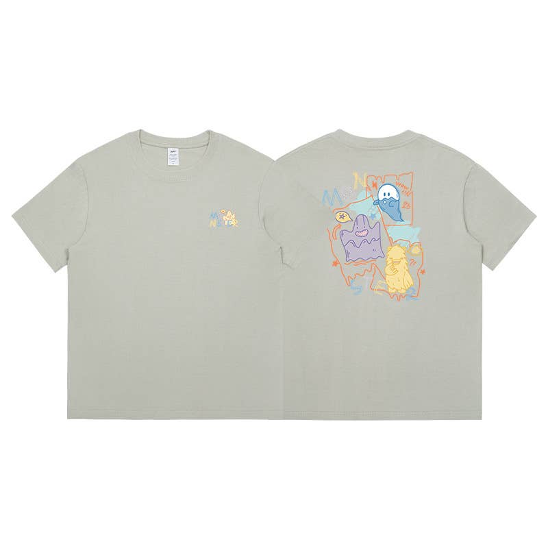 CWTTS0939_ALPHABET ANIMAL PRINT ROUND NECK CASUAL T SHIRT