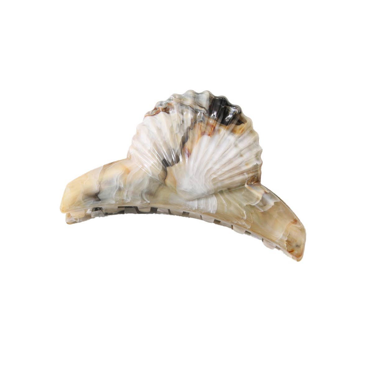 CWAHA07428_MARBLE SHELL HAIR CLAW CLIP FOR WOMEN UPDO