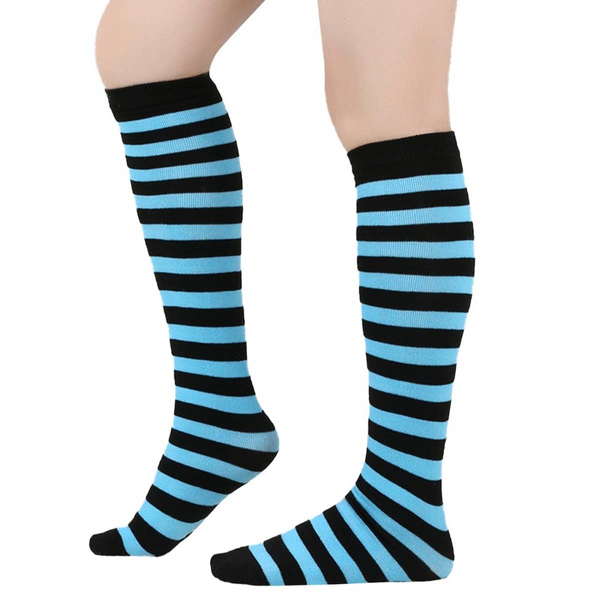 CWMM10060_STRIPED KNEE-HIGH SOCKS FOR CHRISTMAS