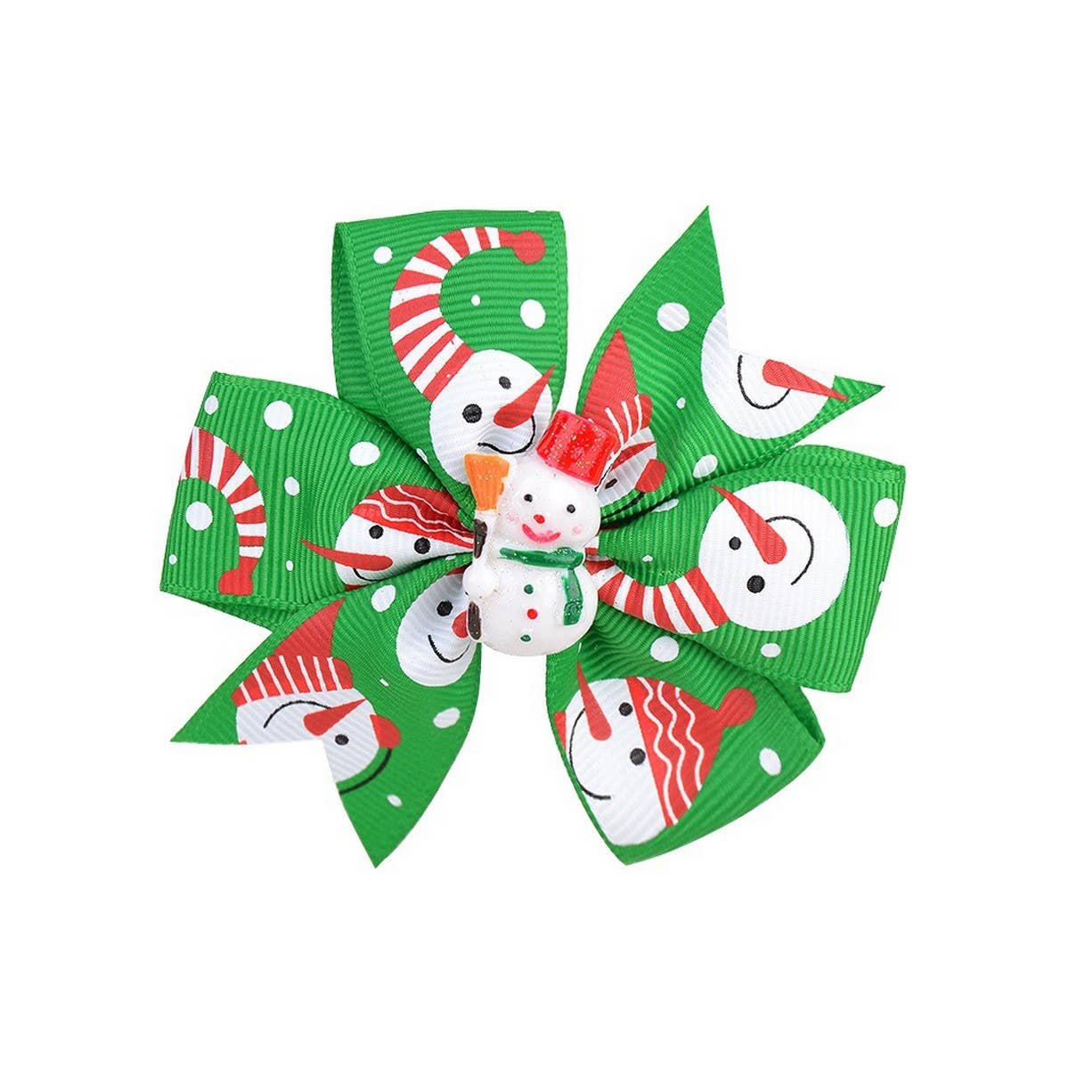 Baby Holiday Bow Hair Clip with Ribbon Tail_CWAHA6700