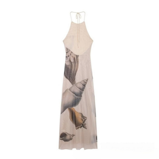 Seashell Mesh Dress - Elegant French Design