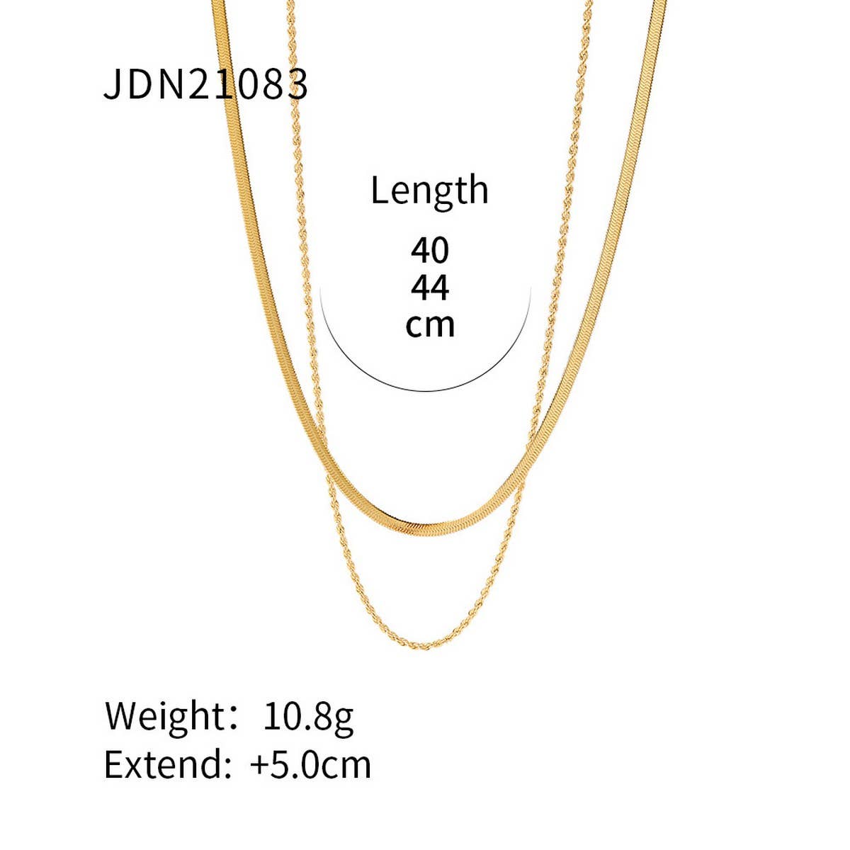 RETRO DOUBLE LAYER SNAKE CHAIN NECKLACE_CWAJE1420