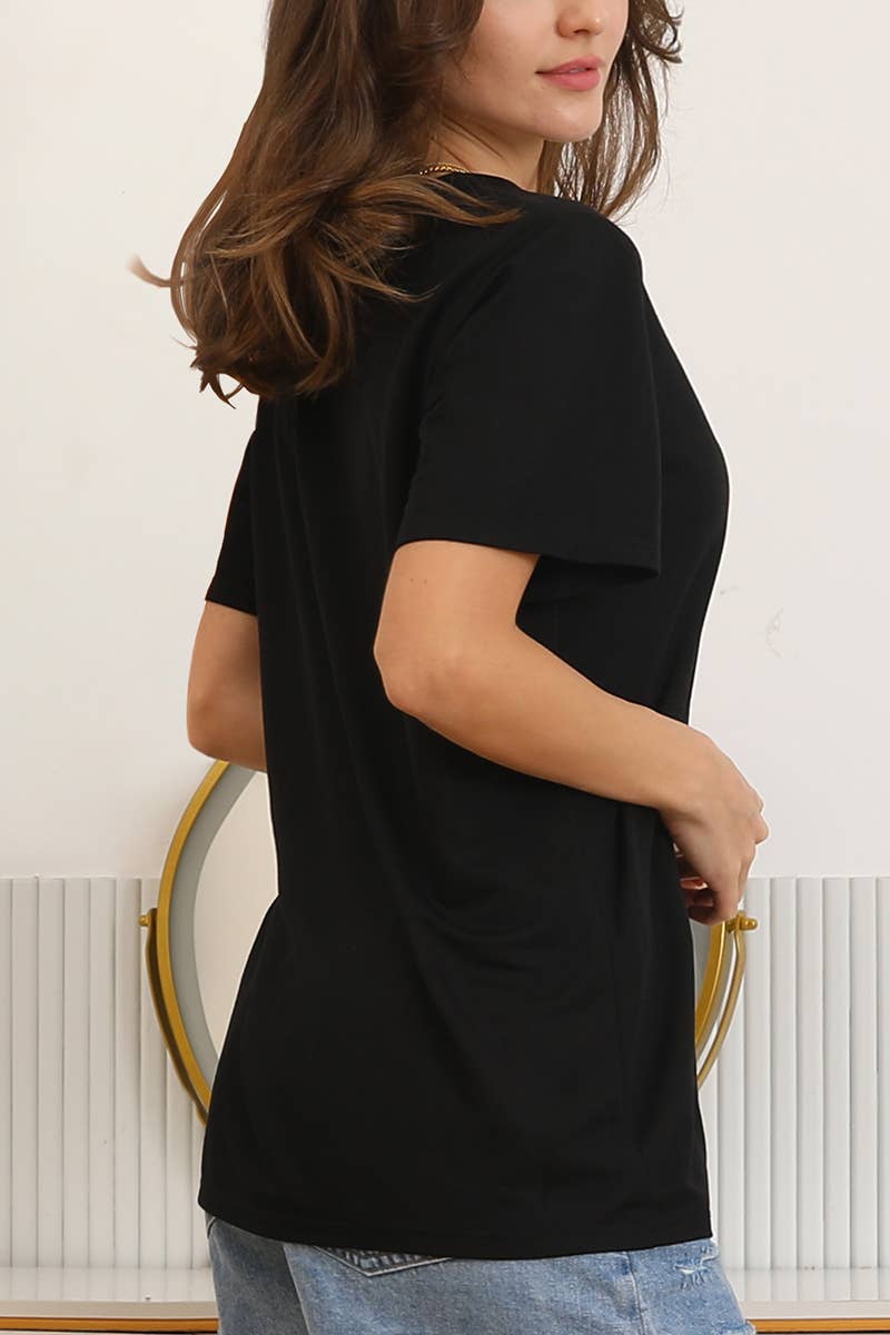 CWTTS697_SCOOP NECK SHORT SLEEVE COOL T SHIRT TOP