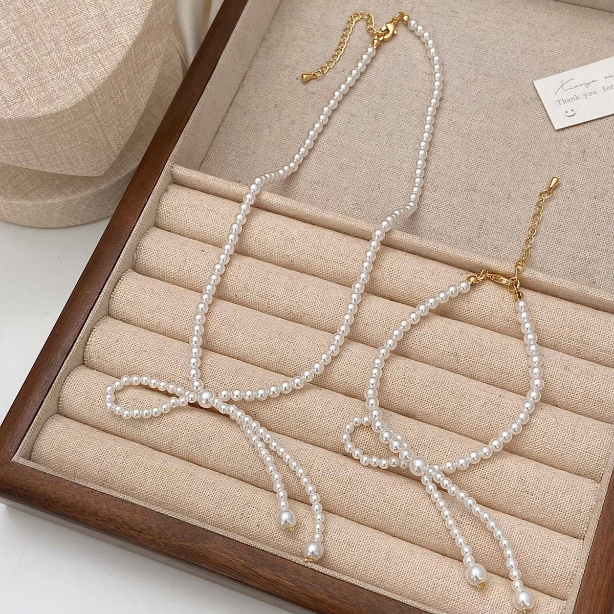 SUPER FAIRY SWEET BOW CLAVICLE NECKLACE FOR WOMEN