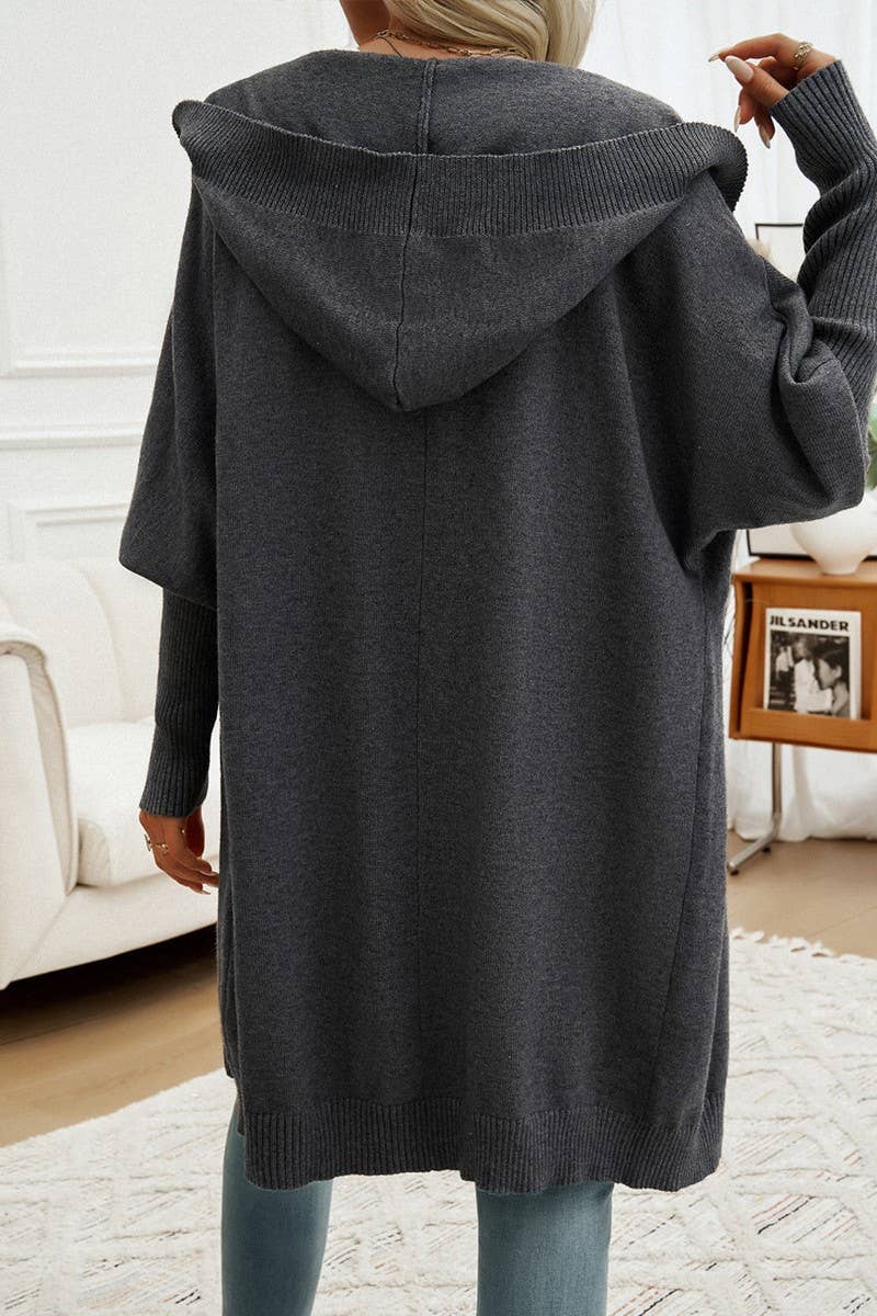 CWOCAL0900_BUTTON-DOWN HOODED CARDIGAN JACKET