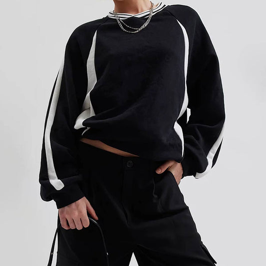 DESIGN COLOR CONTRAST PULLOVER HOODIE