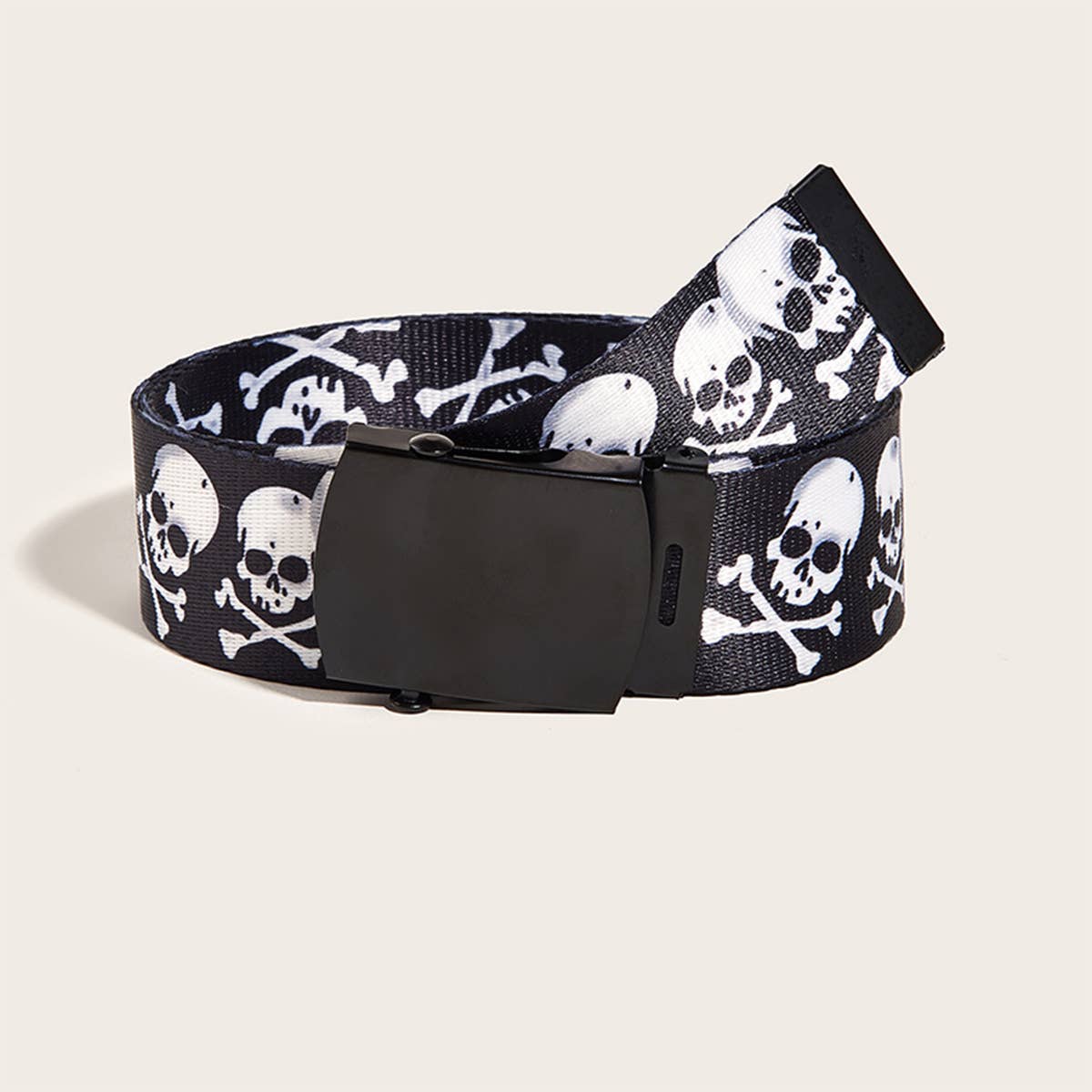 CWABE0955_VERSATILE SKULL CASUAL CANVAS BELT