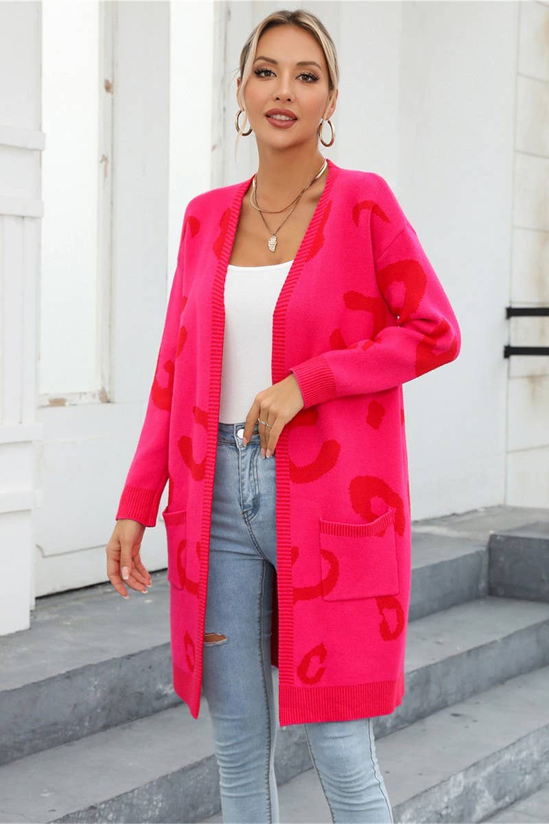 CWOCAL0508_Long Sleeve Casual Open Front Cardigan Sweater