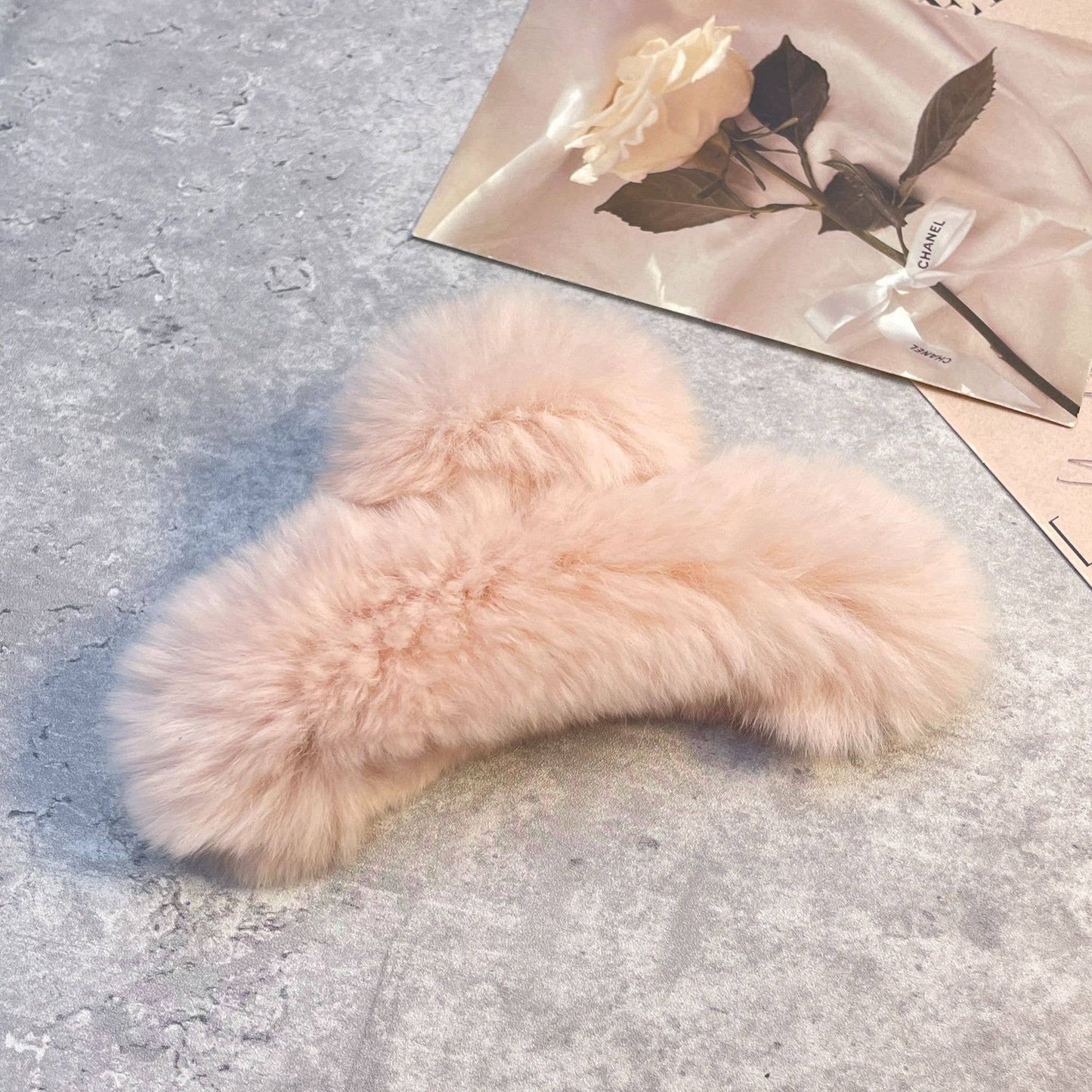 Rex Rabbit Fur Claws - Elegant Mixed Color Clips