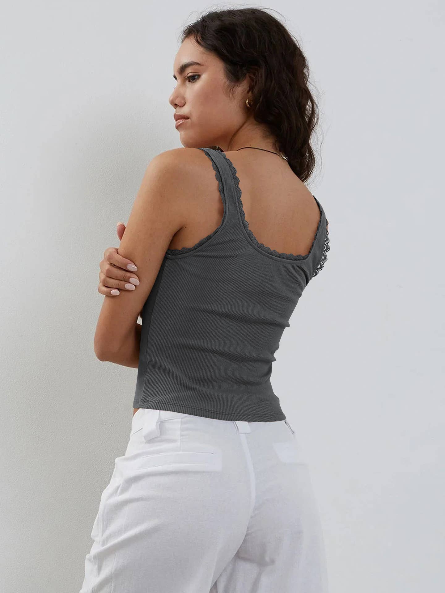 Base layer Lace pure and elegant knitted top