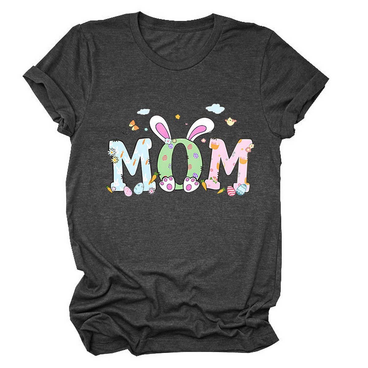 EASTER PERSONALITY FUN PRINTED SHORT SLEEVE TEES_CWTTS0783