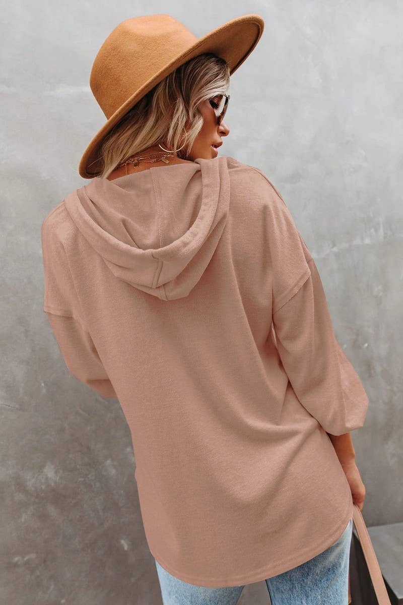 CWOHOL0615_CASUAL LOOSE SOLID COLOR HOODIE SWEATSHIRT
