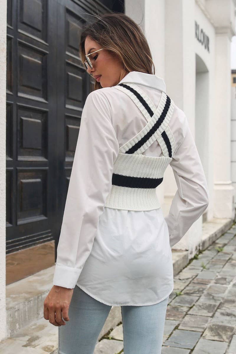 CWOSWSL0094_Halterneck Sleeveless Crop Top Sweater