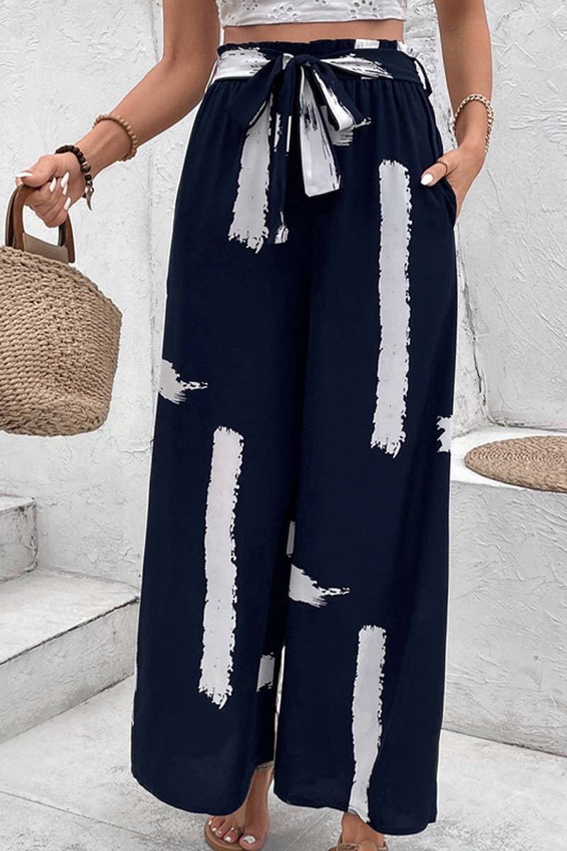 CWBLP2018_TIE WAIST PRINT WIDE LEG SUMMER PANTS