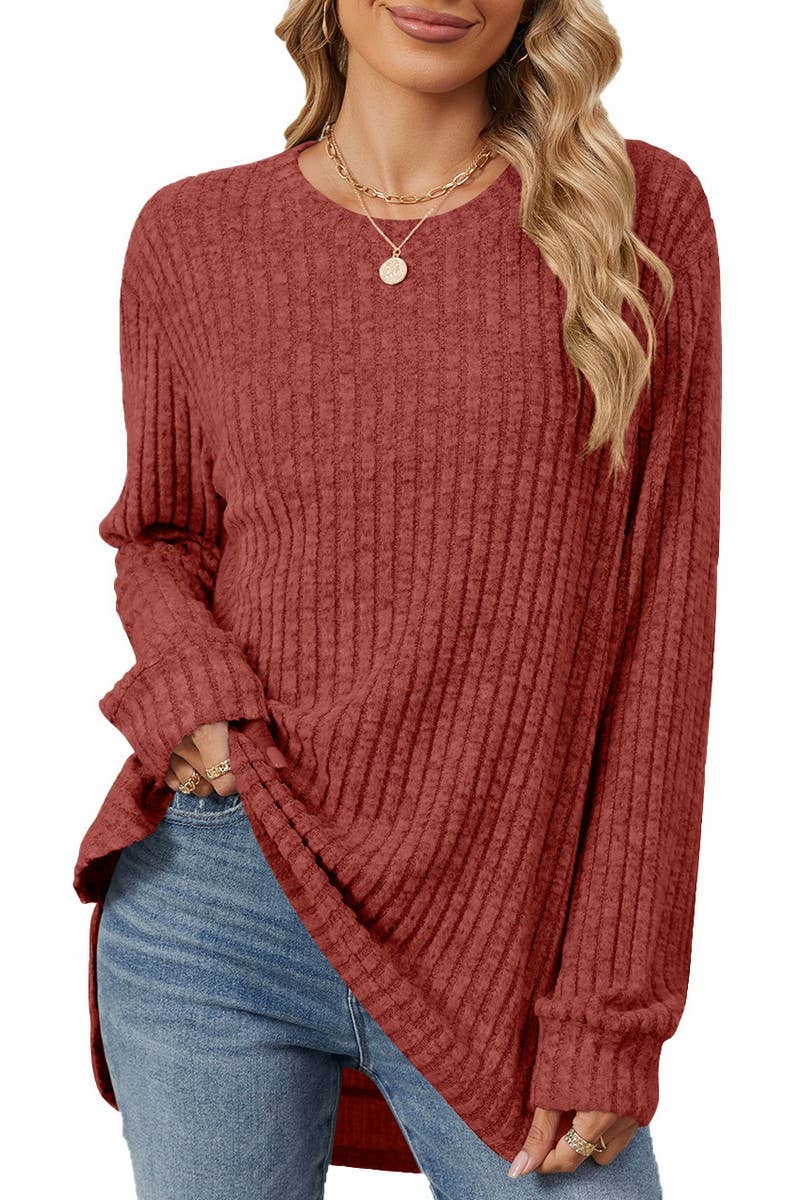 CWTBLL3744_AUTUMN AND WINTER COLLAR CASUAL TOPS