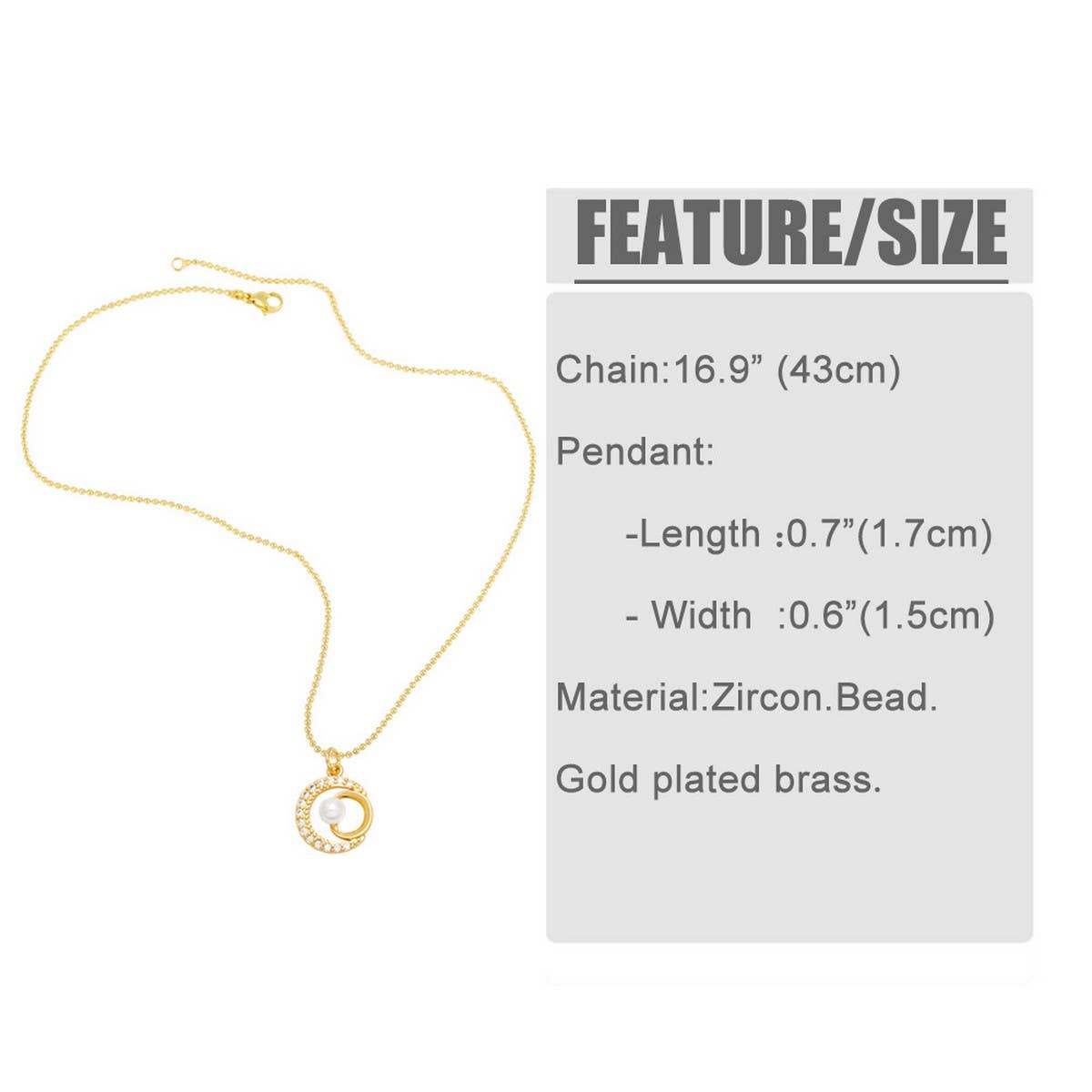 FLOWER PEARL INLAID ZIRCONIUM PENDANT NECKLACE