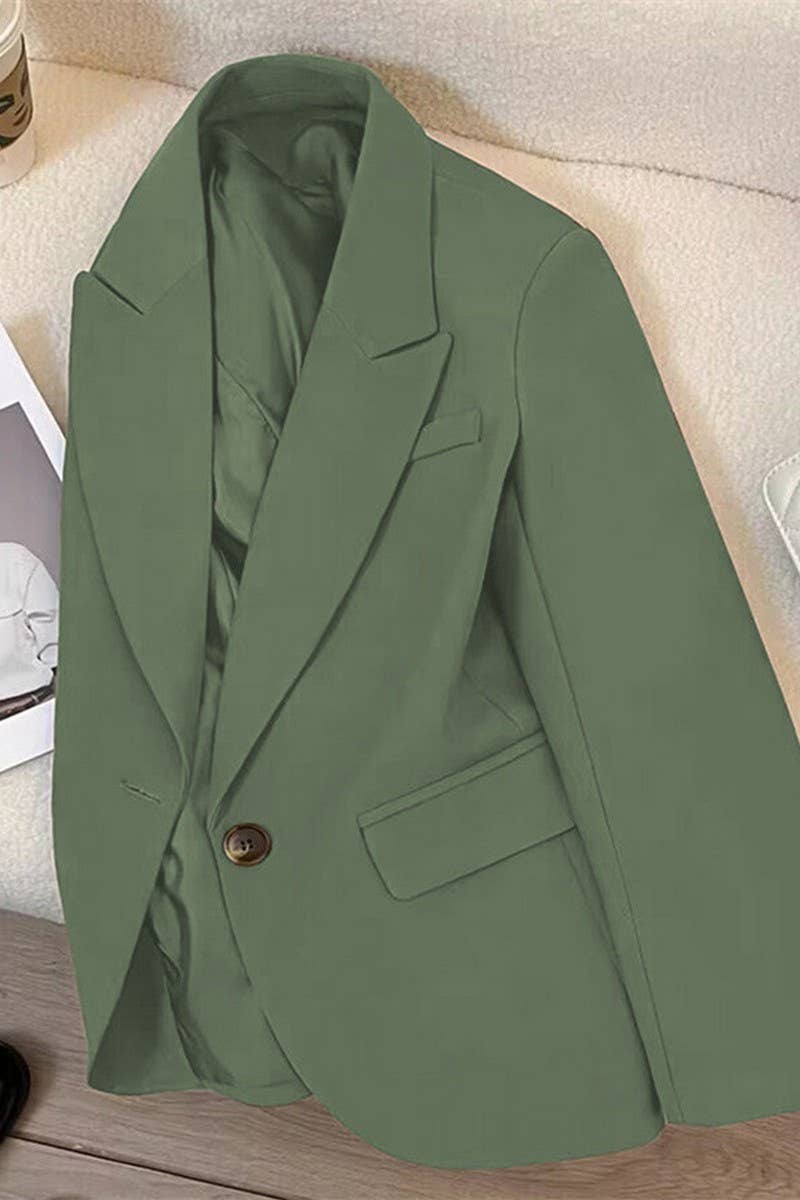 CWOBL0135_SINGLE BUTTON LAPEL POCKET BLAZER