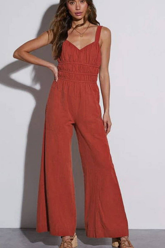 CWSJS1078_SOLID COLOR HOLIDAY SUSPENDER JUMPSUIT