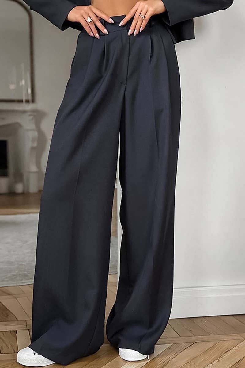 CWSTB1476_SOLID COLOR COMMUTER SUIT CASUAL TWO-PIECE SUIT